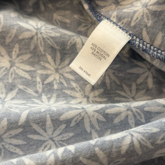 J.Jill Blue floral Off The Shoulder Blouse - Picture 4 of 5